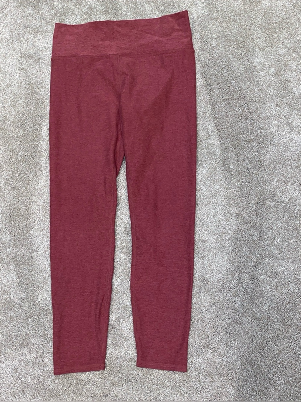 Vuori Clean Elevation Leggings Light Red Size Large Pocket Yoga Walking